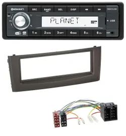Автомагнитола Continental 1-DIN MP3 USB AUX DAB для Fiat Grande Punto/Punto (с 2005), черный