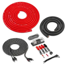 BELVA BAK02 0/1 Gauge Amplifier Install Kit + 2-Channel RCA Cable + ANL Fuse