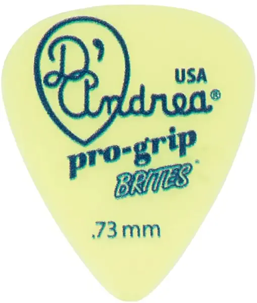 Медиаторы D'Andrea Pro Grip Brites TPGB351 .73MD, 12 штук, 0.73 мм