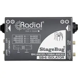 Директ-бокс Radial Engineering StageBug SB-6 Passive Stereo Line Isolator