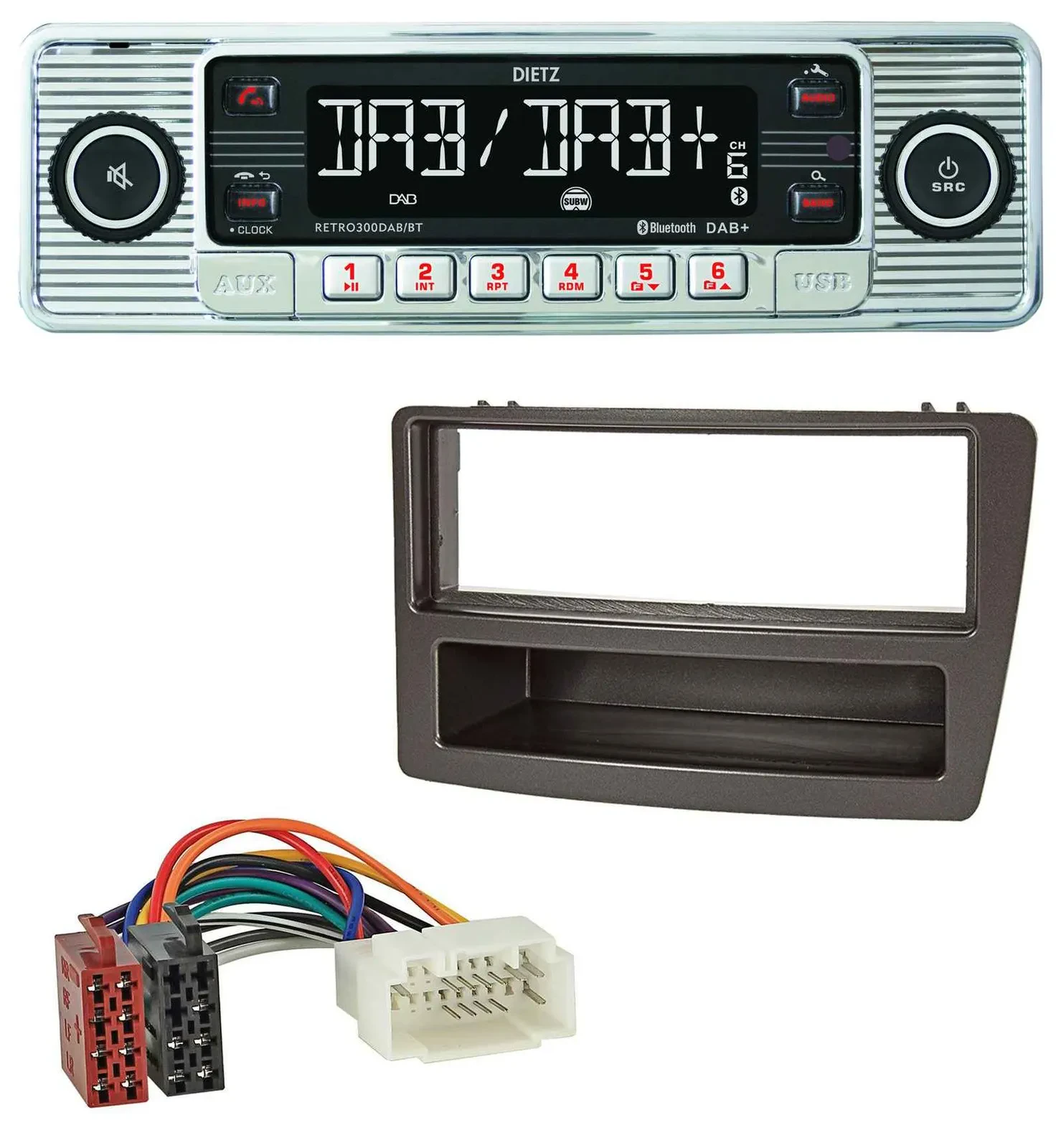 Dietz Bluetooth MP3 DAB USB Autoradio für Honda Civic 04-06 autom. Klima schwarz