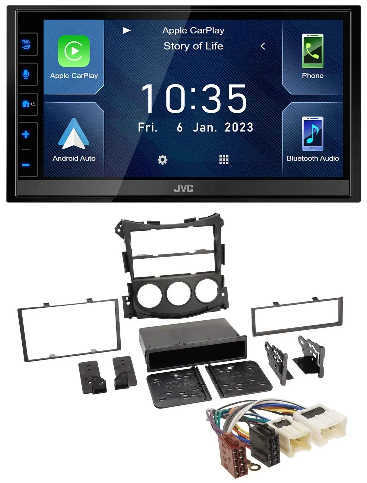 JVC DAB Bluetooth MP3 USB 2DIN Autoradio für Nissan 370Z Coupe Roadster ab 10
