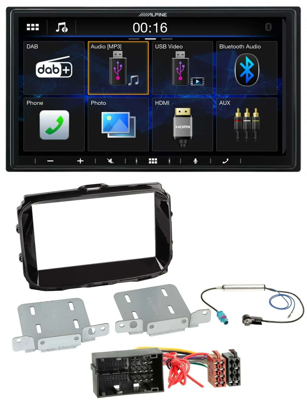 Alpine Bluetooth 2DIN MP3 DAB USB Autoradio für Alfa Giulietta ab 13 940 Facelif