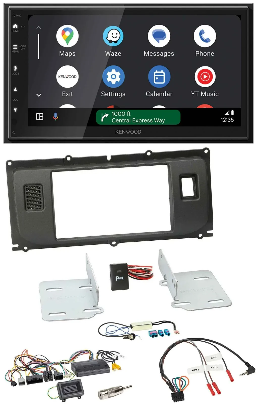 Автомагнитола Kenwood 2DIN DAB Bluetooth USB для Land Rover Evoque 2011–2013