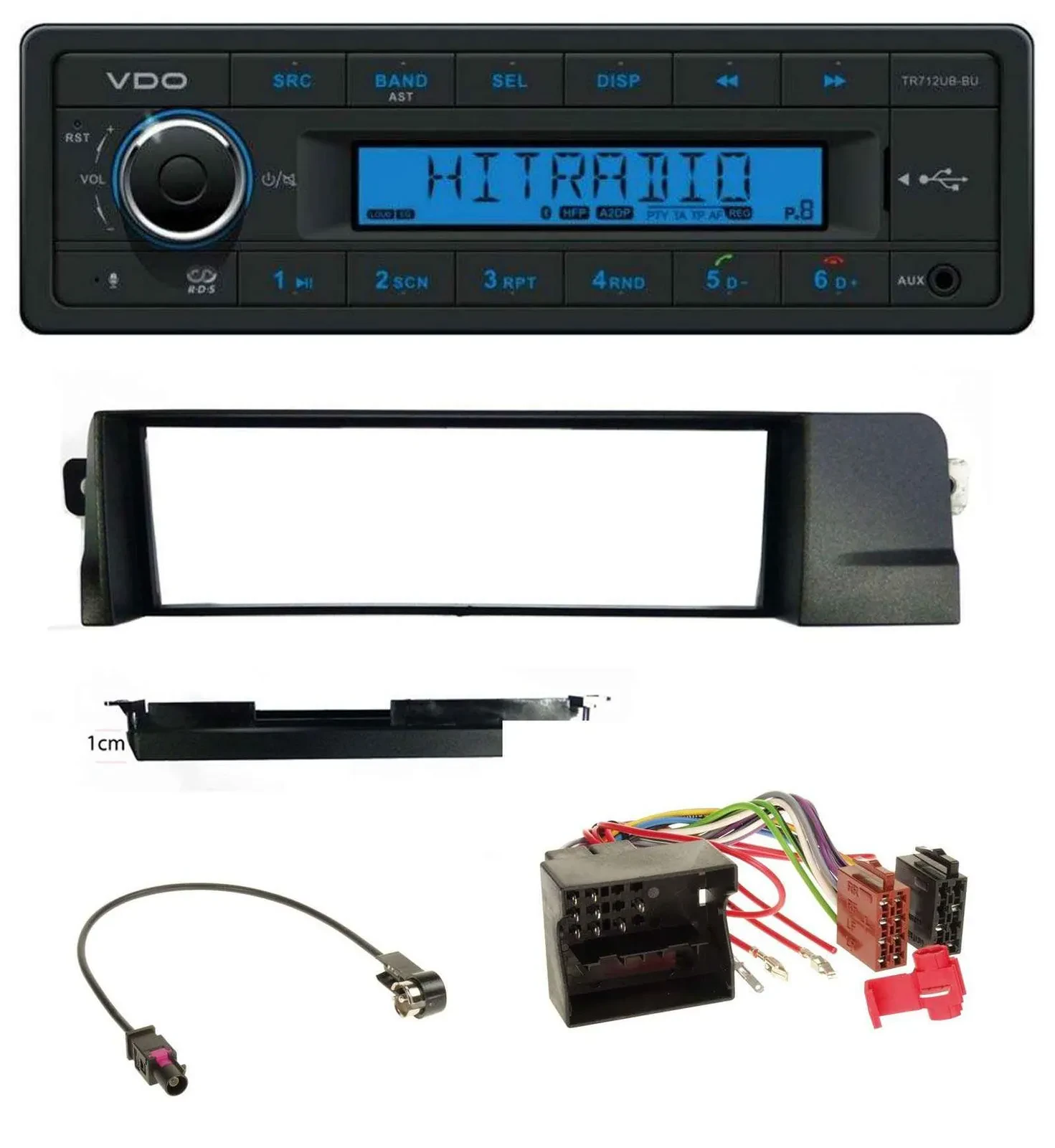VDO Bluetooth AUX USB MP3 Autoradio für BMW 3er E46 Profiversion Quadlock