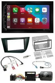 ESX 2DIN DAB USB Lenkrad Bluetooth Autoradio für Seat Leon 2005-2009 schwarz