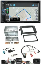 Alpine DAB TMC Bluetooth 2DIN USB Lenkrad Navigation für Mercedes A- B-Klasse W1