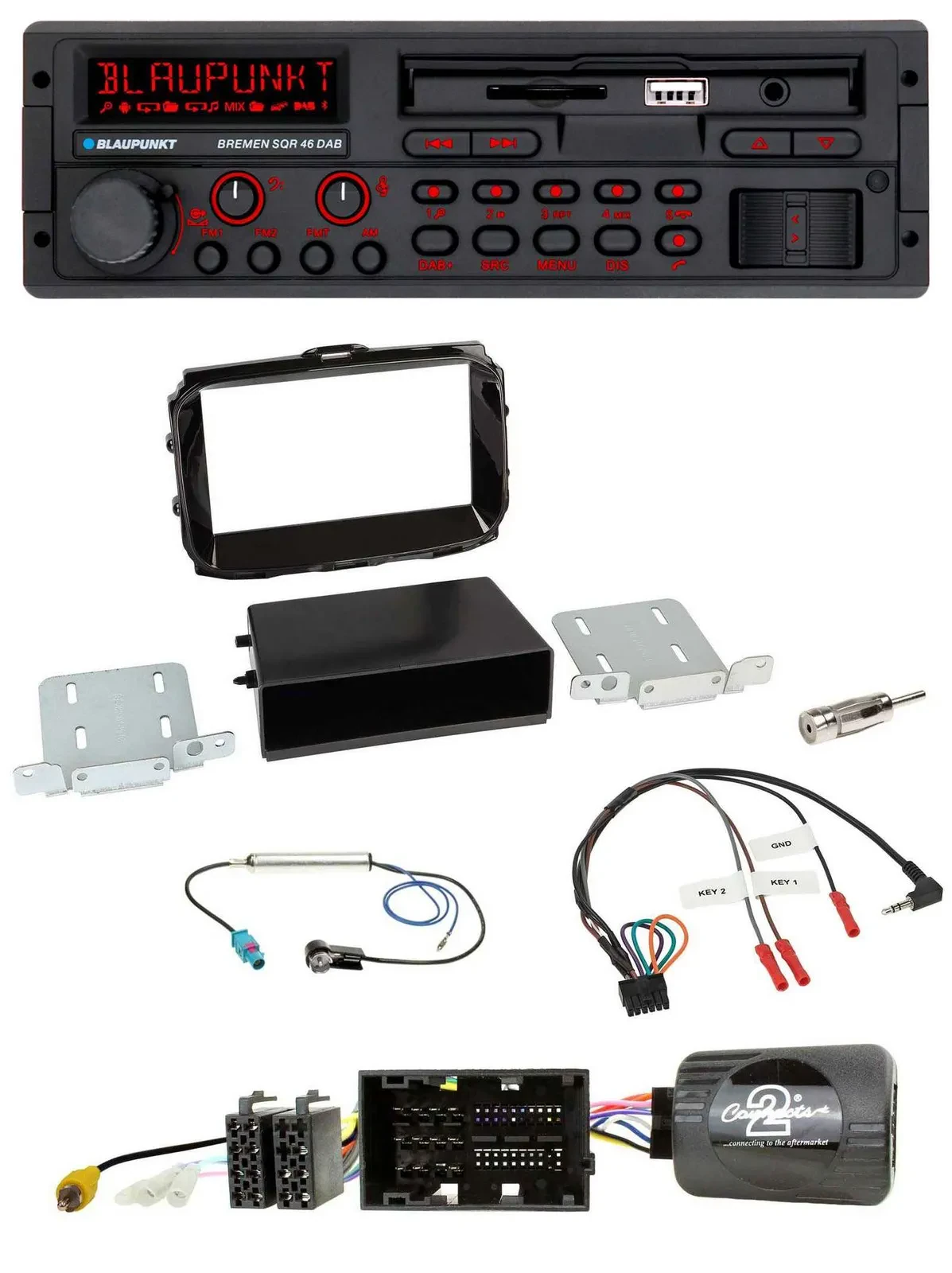 Blaupunkt SD Lenkrad USB Bluetooth DAB Autoradio für Alfa Giulietta 13-21 piano-