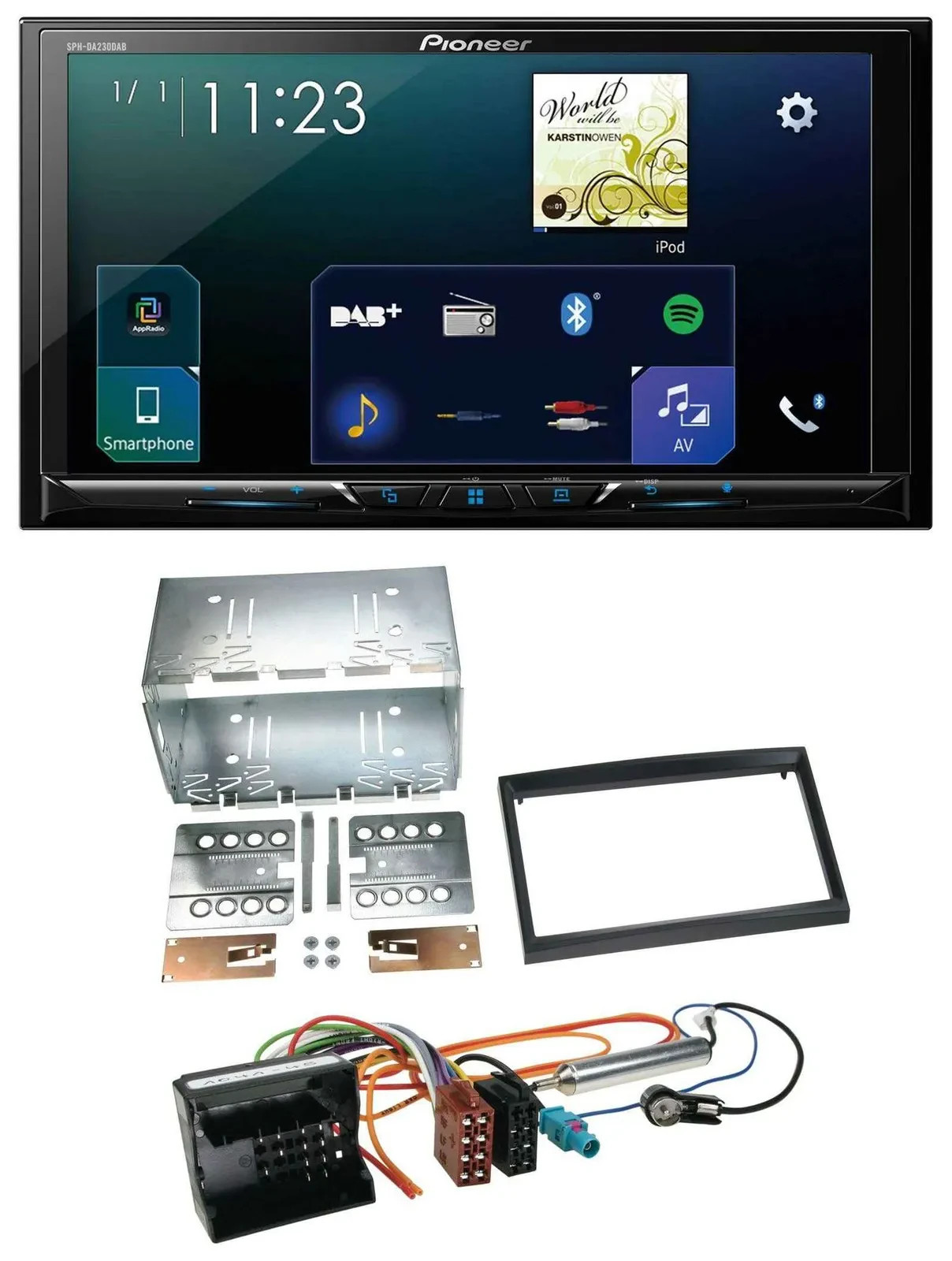 Pioneer MP3 Bluetooth USB 2DIN DAB Autoradio für Citroen Berlingo C2 C3 Jumpy Pr