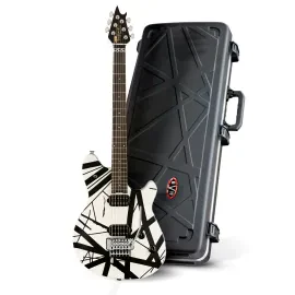 EVH Wolfgang Special Striped Electric Guitar Black and White with Case
