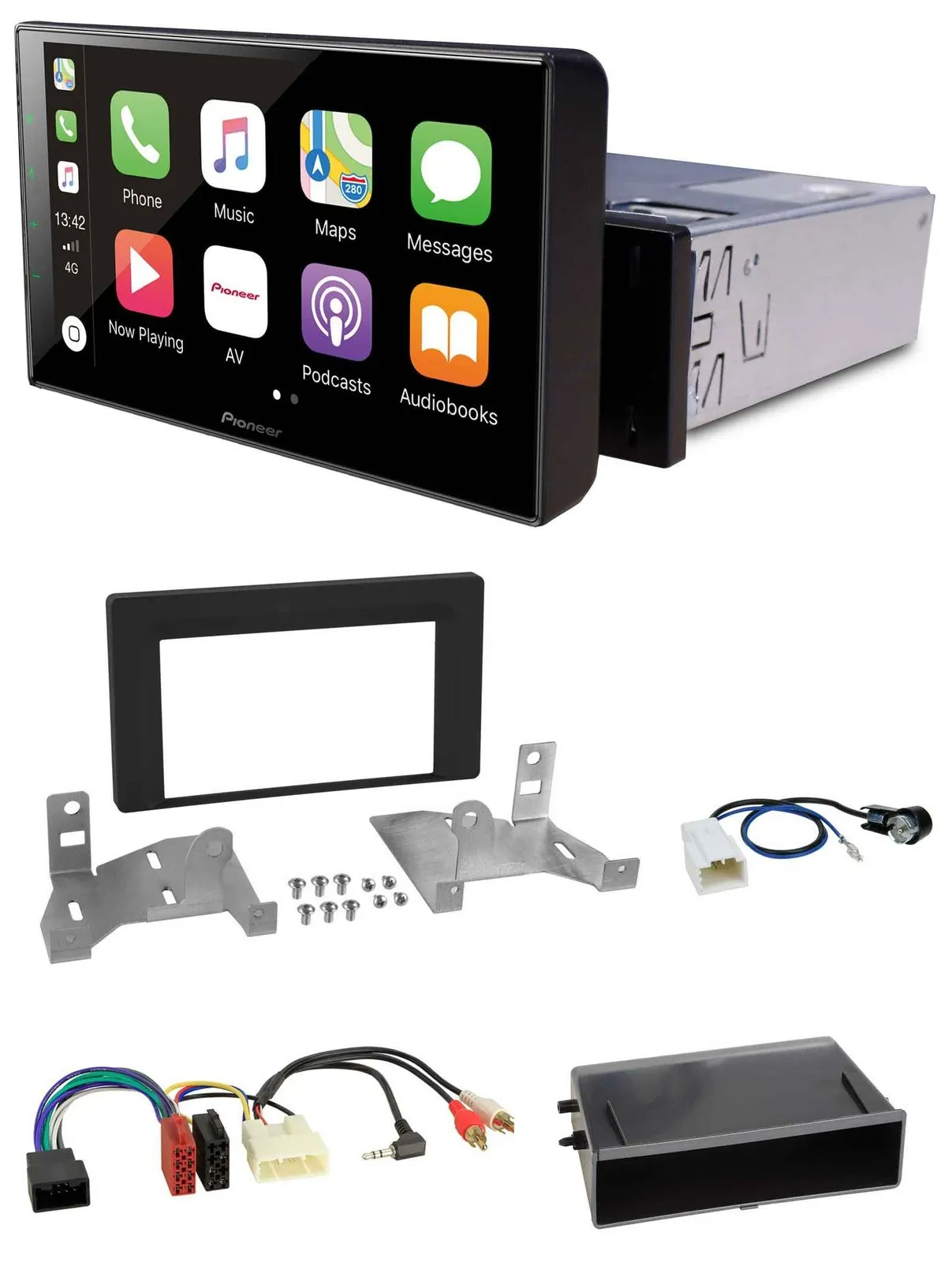 Pioneer Bluetooth MP3 DAB USB Autoradio für Toyota Aygo AB7 ab 2022 mattschwarz