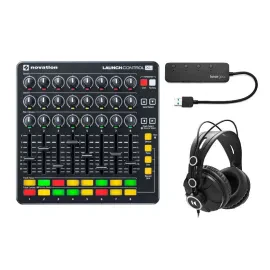 Novation Launch Control XL MIDI USB with Headphones and 4-Port USB 3.0 Hub