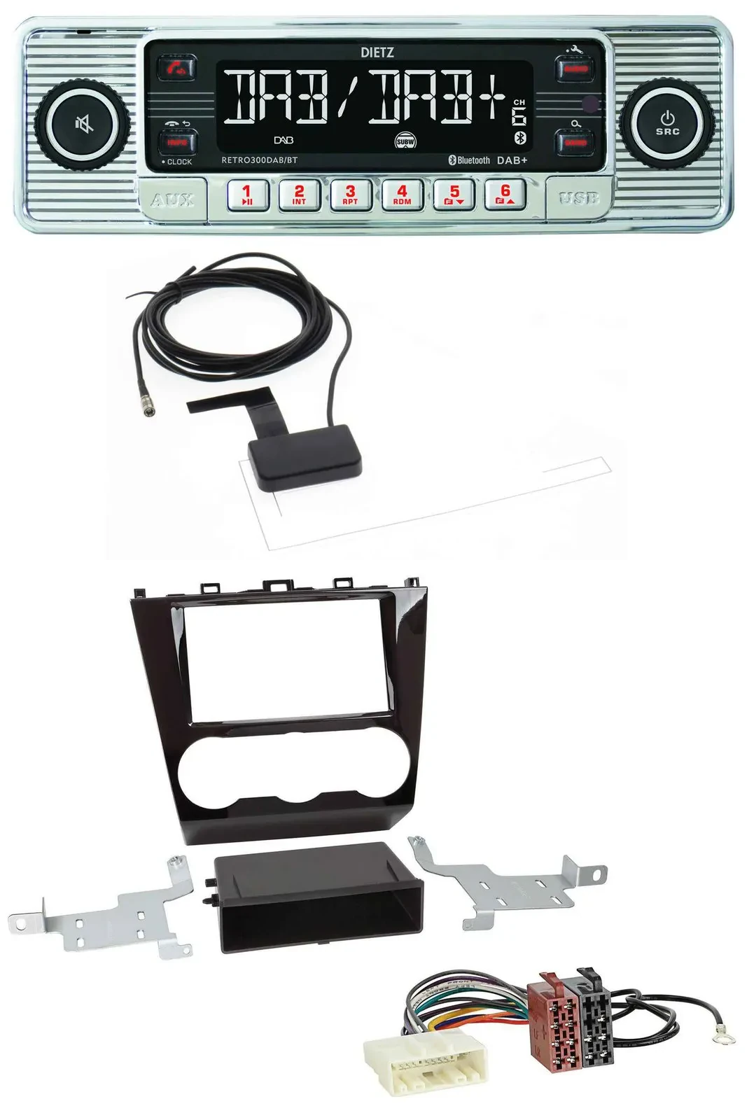 Dietz Bluetooth USB MP3 DAB Autoradio für Subaru Forester SJ Facelift ab 15