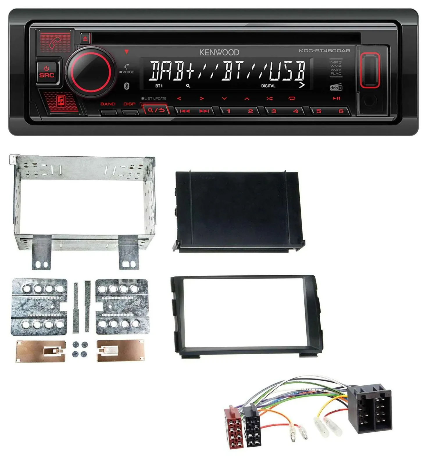 Kenwood MP3 CD USB Bluetooth DAB Autoradio für Kia Ceed 09-12 proCeed 11-13