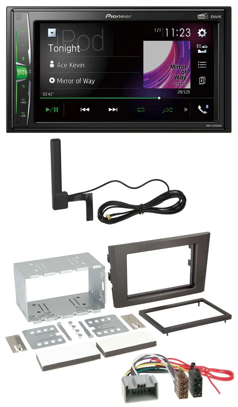 Pioneer MP3 DAB AUX 2DIN Bluetooth Autoradio für Volvo XC 90 02-14 14 Pin