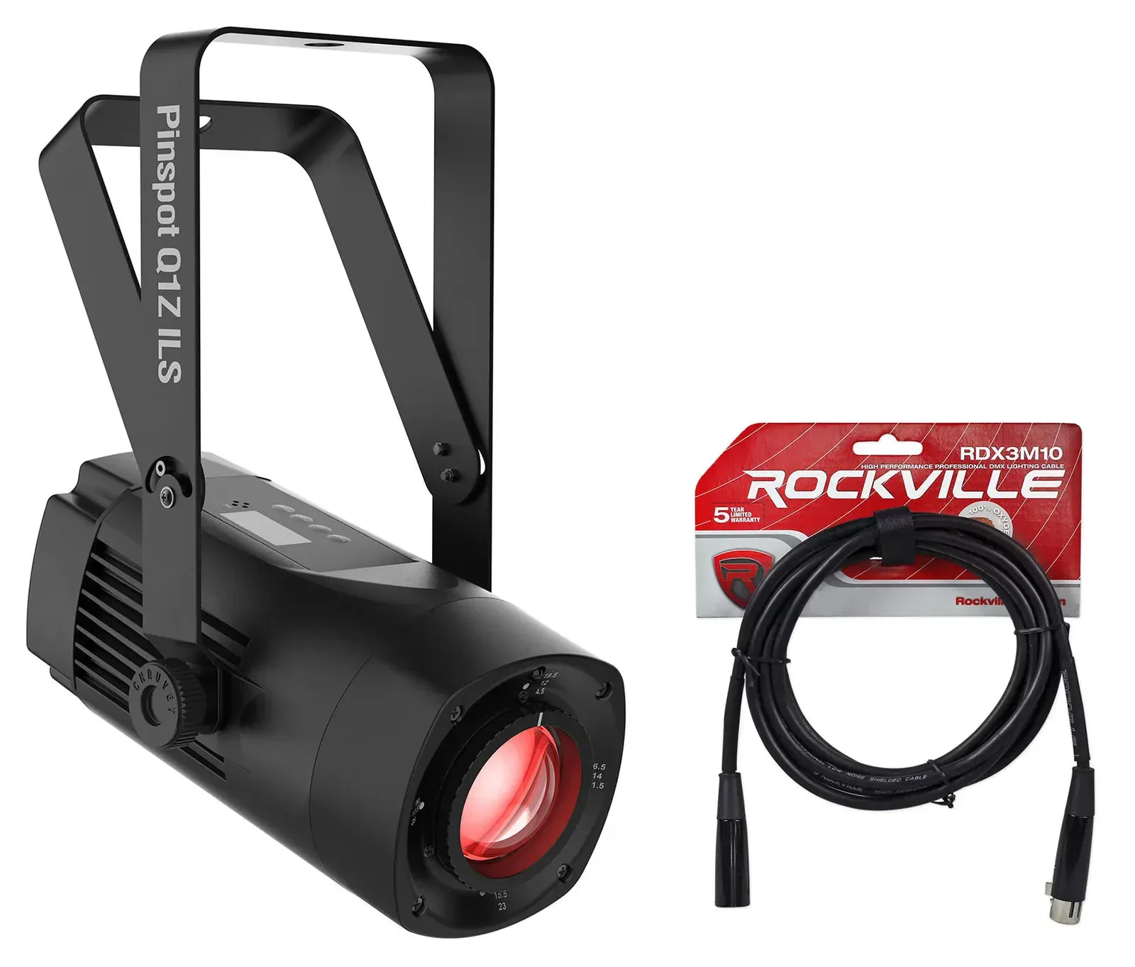 Прибор смены цвета Chauvet DJ PINSPOT Q1Z ILS с кабелем