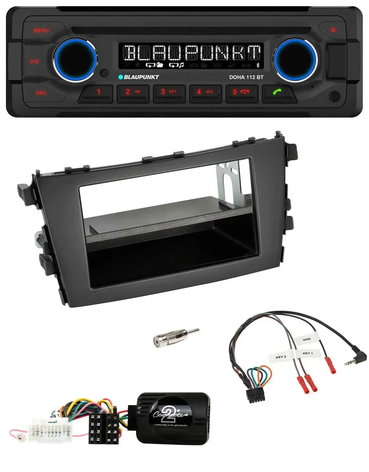 Blaupunkt Lenkrad MP3 CD Bluetooth USB Autoradio für Suzuki Celerio LF ab 2014