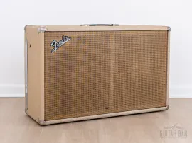 1964 Fender Bassman 6G6-B 2x12  Speaker Cabinet Blonde & Gold Sparkle