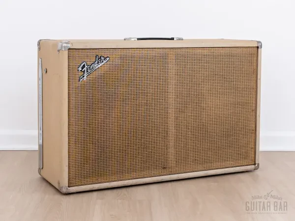1964 Fender Bassman 6G6-B 2x12  Speaker Cabinet Blonde & Gold Sparkle