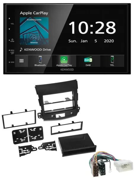 Kenwood Bluetooth MP3 DAB USB 2DIN Autoradio für Citroen C-Crosser Mitsubishi Ou