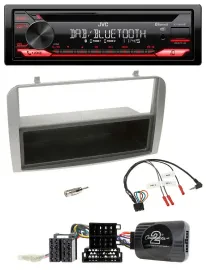 Автомагнитола JVC CD DAB USB Bluetooth для Alfa Romeo GT/147 (2007–2010), серебристый