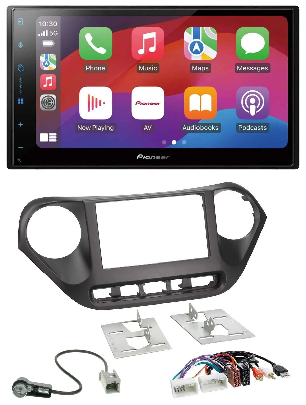 Pioneer DAB USB MP3 Bluetooth 2DIN Autoradio für Hyundai i10 ab 2013 AUX USB