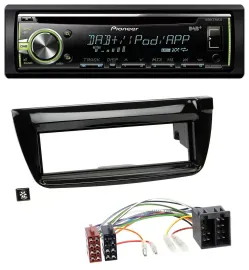 Pioneer DAB USB MP3 AUX CD Autoradio für Opel Combo ab 11 Fiat Doblo 12-15