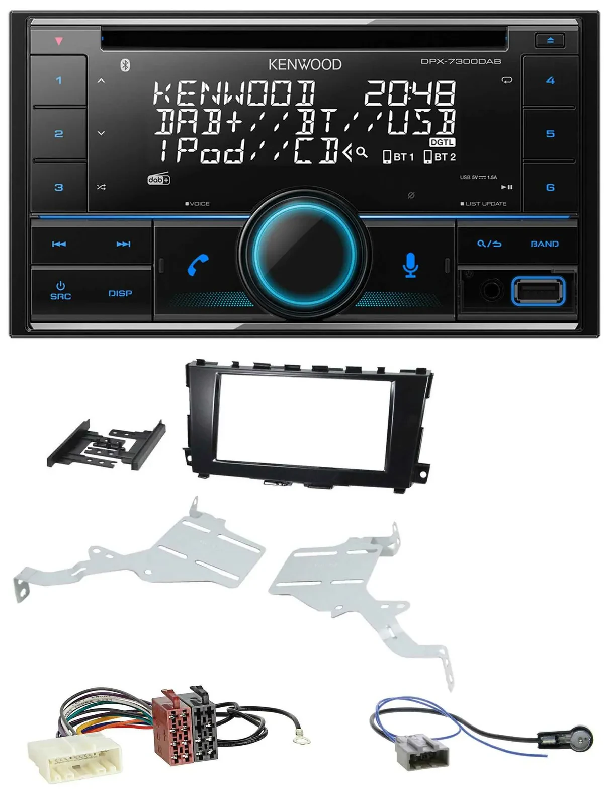 Kenwood CD 2DIN DAB USB MP3 Bluetooth Autoradio für Nissan Altima 2013-2018