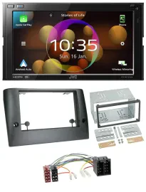 JVC DAB MP3 2DIN Bluetooth USB Autoradio für Fiat Stilo (ab 2005)