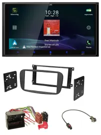 JVC USB Bluetooth 2DIN DAB MP3 Autoradio für Ford Focus C-Max Galaxy ab 2007 sch
