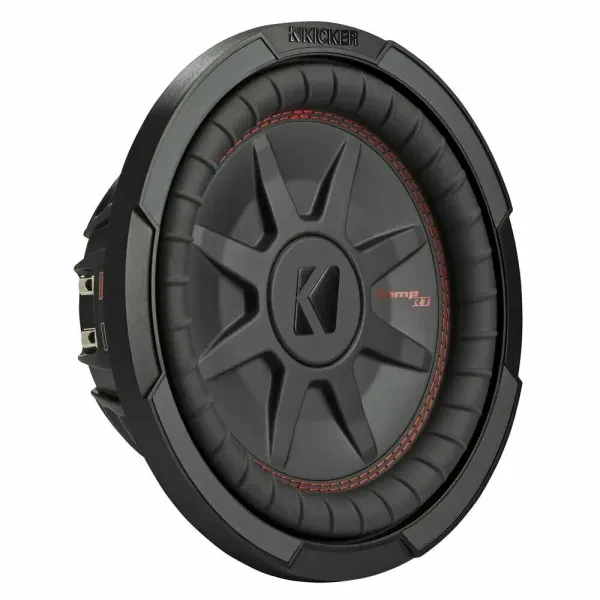 Kicker CompRT Single 10 Inch 800W Max Dual 4 Ohm Slim Car Audio Power Subwoofer