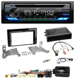 JVC Bluetooth Lenkrad USB DAB CD Autoradio für Toyota Aygo ab 2022 AB7 Klavierla
