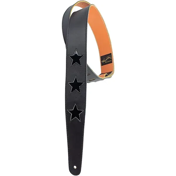 Ремень для гитары Henry Heller HP23STBK Star Series Leather Black