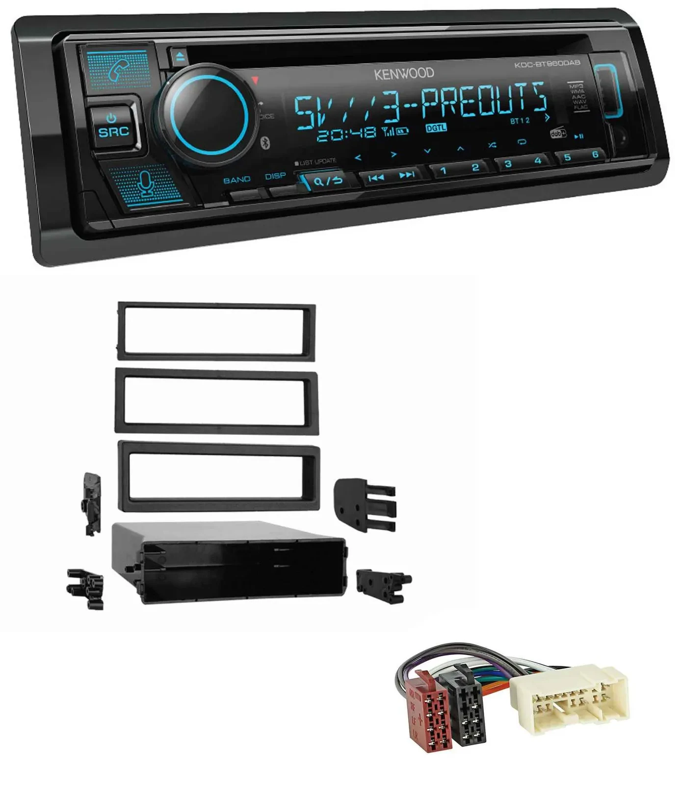 Автомагнитола для Nissan Xterra (2000–2004) Kenwood Bluetooth USB CD MP3 DAB