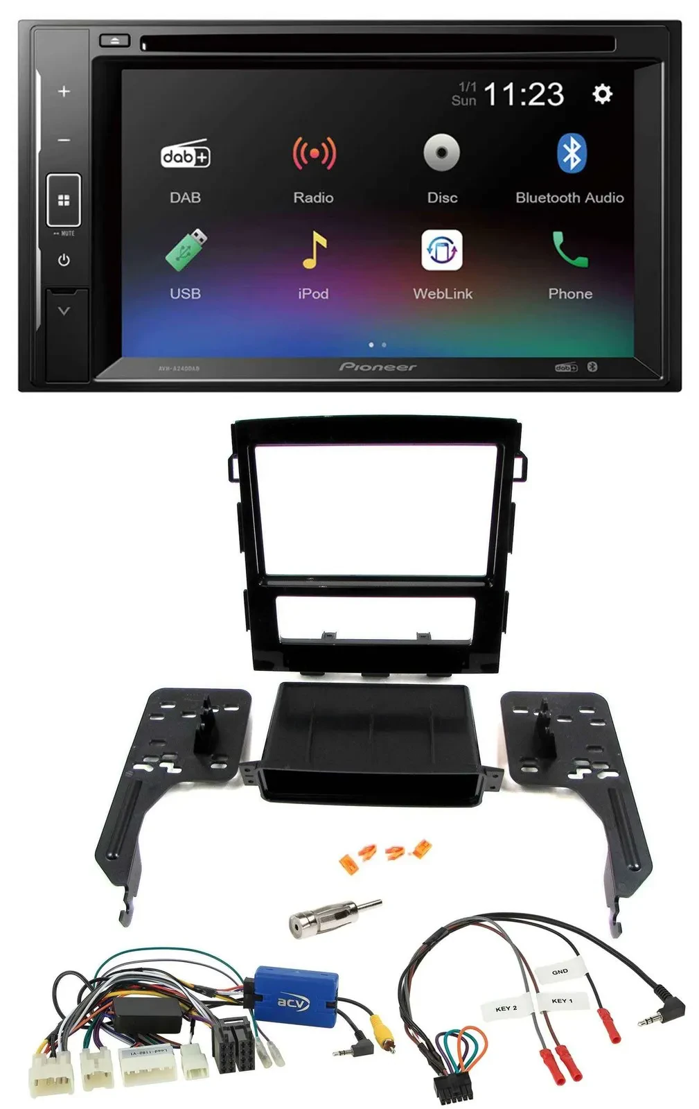 Pioneer Bluetooth Lenkrad USB 2DIN DAB DVD Autoradio für Subaru Impreza ab 2018