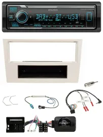 Kenwood Bluetooth Lenkrad DAB USB Autoradio für Opel Corsa D 2006-2008 perl-weis