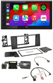 JVC Bluetooth USB Lenkrad 2DIN DAB Autoradio für BMW 5er E39 01-03 Quadlock