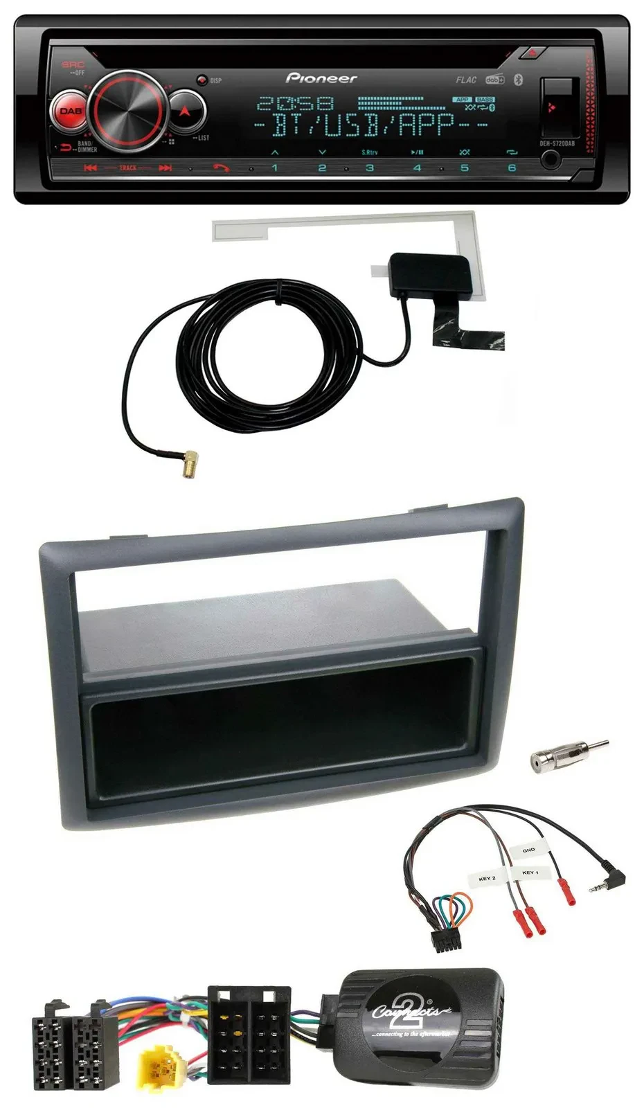 Pioneer DAB CD Lenkrad USB Bluetooth Autoradio für Renault Megane 2007-2008 schw