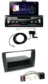 Pioneer DAB Bluetooth MP3 USB Autoradio für Fiat Idea (350 03-11) schwarz