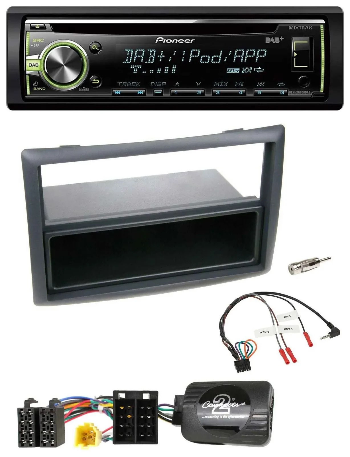 Автомагнитола для Renault Megane 2007–2008 Pioneer CD, DAB, USB, черный