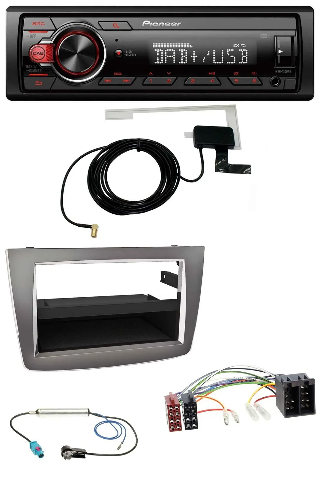 Автомагнитола для Alfa Romeo MiTo 955 (2008–2014) Pioneer 1-DIN, MP3, DAB, USB, AUX, ISO