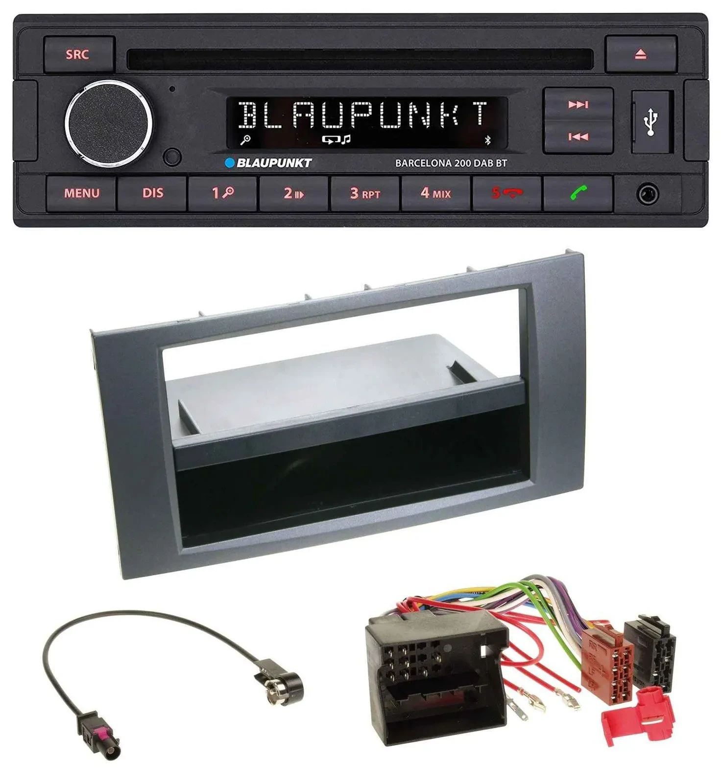 Blaupunkt USB DAB CD Bluetooth MP3 Autoradio für Ford Fiesta Focus 04-08 anthraz