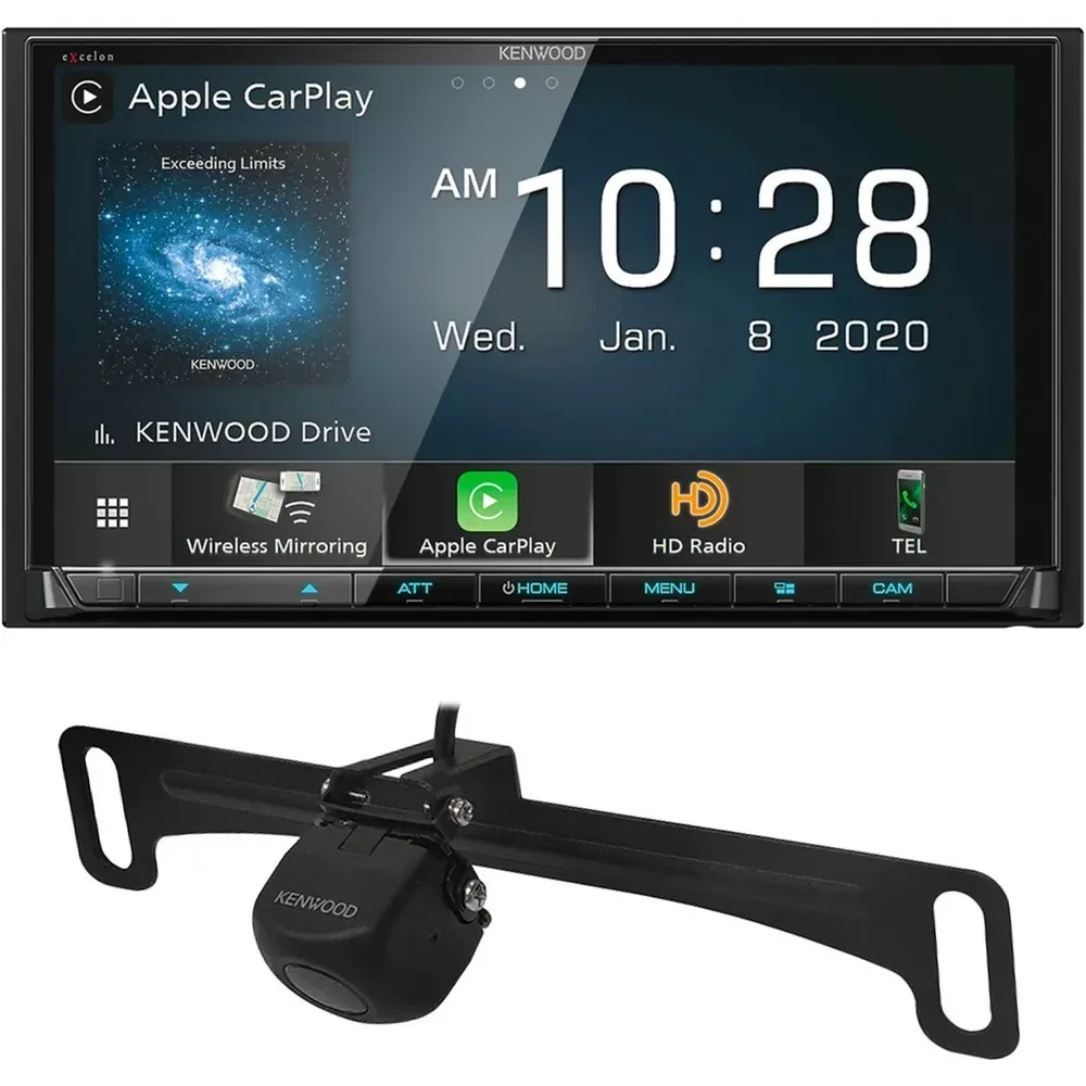 Автомагнитола Kenwood DMX908S 6.95" с камерой заднего вида 128°