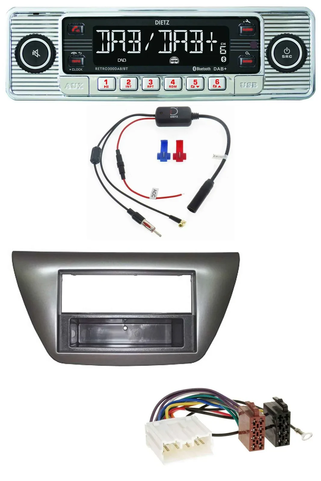 Dietz DAB USB MP3 Bluetooth Autoradio für Mitsubishi Lancer Evo 2004-2008