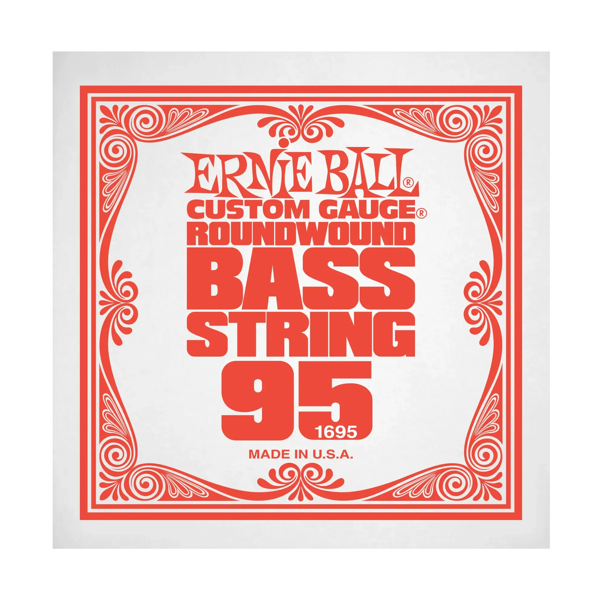 Струна для бас-гитары Ernie Ball P01695, сталь никелированная, круглая оплетка, калибр 95
