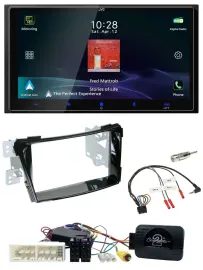 JVC USB Bluetooth 2DIN DAB Lenkrad Autoradio für Hyundai i40 ab 16 VF Klavierlac