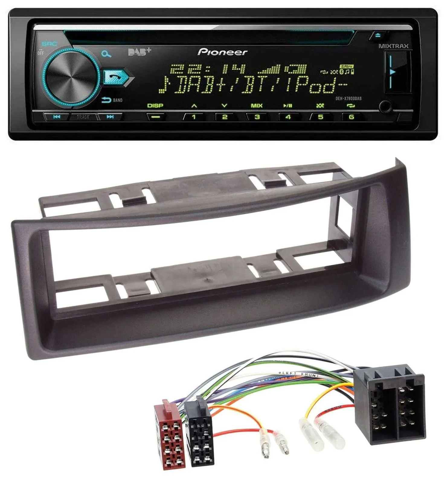 Pioneer DAB MP3 CD USB Bluetooth Autoradio für Renault Megane Scenic bis 03 schw