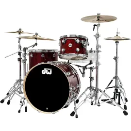 Барабанная установка DW Collector's Series SSC 3-Piece Shell Pack Ruby Glass, хромированная фурнитура (набор, 3 шт.)