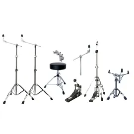 Drum Hardware Set Doppelstrebig Verchromt Galgenbeckenständer Hi-Hat Snare