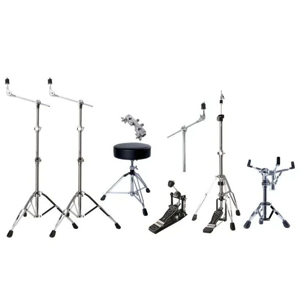 Drum Hardware Set Doppelstrebig Verchromt Galgenbeckenständer Hi-Hat Snare